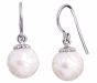 "Blossom" Carved White Fresh Water Pearl Earrings