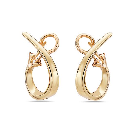 omega back gold hoop earrings