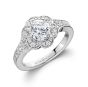 Flower Halo Engagement Ring