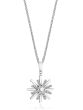 18K White Gold Round Diamond Spinning Pendant