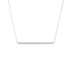 "Tiny Tresure" Pave Round Diamond Bar Pendant