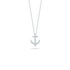 "Tiny Treasure" Baby Anchor Round Diamond Pendant