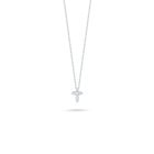 "Tiny Treasure" Baby Cross Round Diamond Pendant