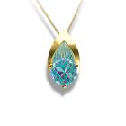 Blue Topaz "Davinchi Cut" Pendant