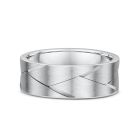 Men's white gold braided wedding band