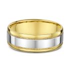 Men's yellow and white gold wedding band