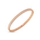 3.9mm wide "Symphony" Round Diamond Princess Bangle Bracelet