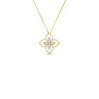 "Principessa Flower" Round Diamond Pendant