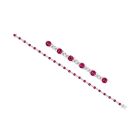 18K White Gold Round Diamond and Ruby Tennis Bracelet