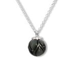 Carved "Tulip" Black South Sea Pearl Pendant