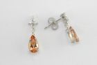 18K White Gold Diamond Dangle Earrings