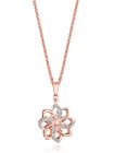 18K Rose Gold Round Diamond Spinning Pendant