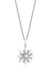 18K White Gold Round Diamond Spinning Pendant