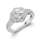 Flower Halo Engagement Ring
