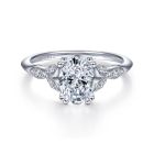 4K White Gold Oval Diamond Engagement Ring