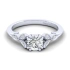 14K White Gold Round Diamond Engagement Ring