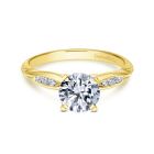 14K Yellow Gold Round Diamond Engagement Ring
