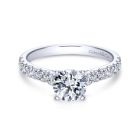 14K White Gold Shared Prong Diamond Engagement Ring