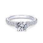 14K White Gold Graduated Round Diamond Engagement Ring