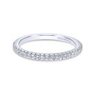 14K White Gold Round Diamond Wedding Band