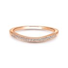 14K Rose Gold Round Diamond Wedding Band