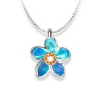 Sterling Silver "Gloria Plumeria" Pendant