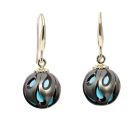 "Galatea" Carved Turquoise Pearl Earrings