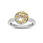 Petite sterling silver and 18 karat yellow gold Ivy Lace ring