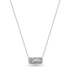 Sterling Silver Ivy Lace bar necklace