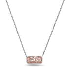Sterling silver and 18 karat rose gold Ivy Lace bar necklace