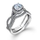 Zeghani Halo Engagement Ring