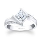 Princess Cut Bypass Engagement Ring