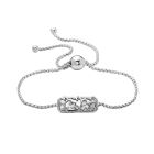 Sterling silver Ivy Lace adjustable bar bracelet.