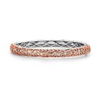 Sterling silver and 18 karat rose gold Ivy Lace bangle bracelet