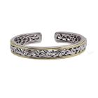Sterling Silver and 18 Karat Yellow Gold Ivy Cuff Bracelet