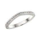18 Karat White Gold Accented Shadow Band