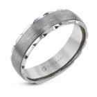 14K White Gold 6mm wide Wedding Band