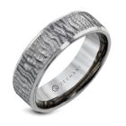 14K White Gold 7mm wide Wedding Band