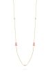 14K Yellow Gold 18" Ribbon Charm Station Necklace