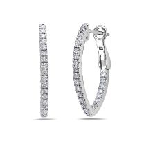 V Inside-Outside Hoop Earrings