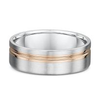 Contemporary off set wedding band
