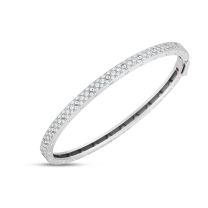 3.8mm wide "Pois Moi" Symphony Diamond Bangle Bracelet