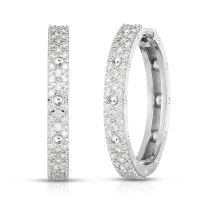 20mm "Pois Moi" Round Diamond Pave Hoop Earrings