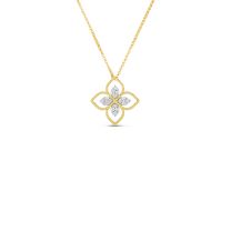"Principessa Flower" Round Diamond Pendant