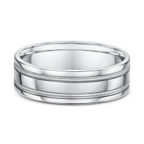 Men's white gold wedding band 