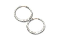 Hand Hammered Hoops
