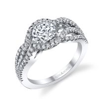 Woven Diamond Engagement Ring