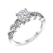 Twisted Diamond Engagement Ring