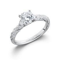Twisted Engagement Ring With Diamonds
