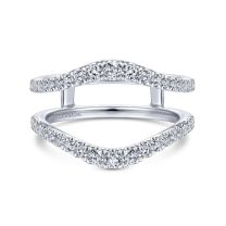 14k White Gold Round Diamond Enhancer